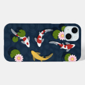 日本のコイ魚池iPhone 15プラスケース Case-Mate iPhoneケース (裏面 (横))