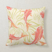 日本のコイ魚装飾用クッション