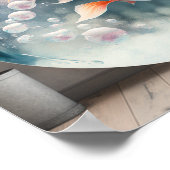 日本のコイ魚 ポスター (角)