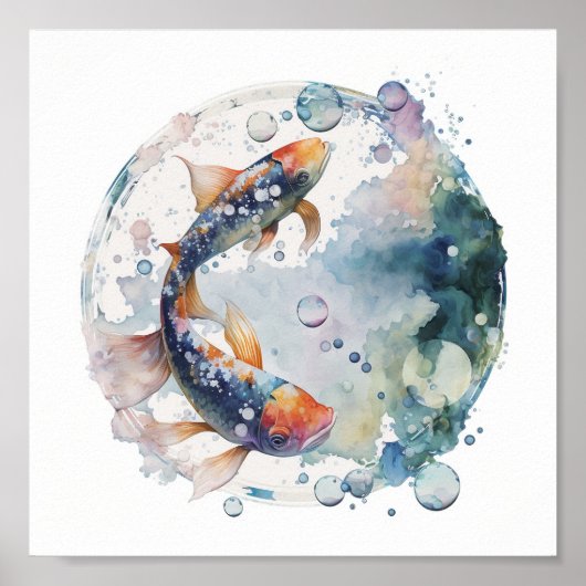 日本のコイ魚 ポスター (正面)