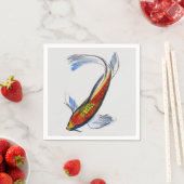 日本のコイ鯉魚アートホームウェア スタンダードカクテルナプキン (インサイチュ)