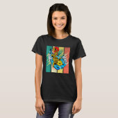 日本のコイ鯉魚ヴィンテージレトロ Tシャツ (正面フル)