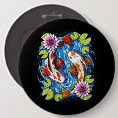 日本のコイ 缶バッジ (正面&裏面)