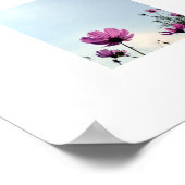 日本のコスモスの花 ポスター (角)