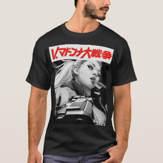 日本のサイバーカルチャーにインスパイアされた不良少女 Tシャツ