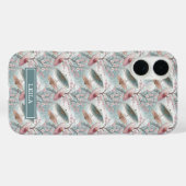 日本のサクラ傘柄モノグラム Case-Mate iPhoneケース (裏面 (横))