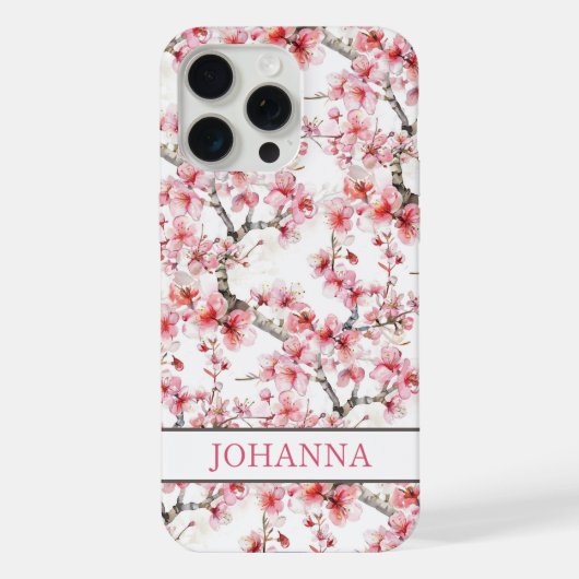 日本のサクラ桜の花 iPhoneケース (裏面)