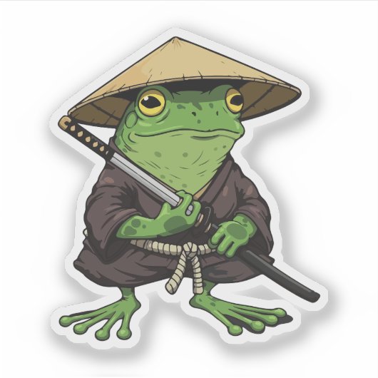 日本のサムライカエル シール (正面)