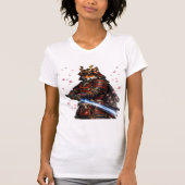 日本のサムライ狐キツネ戦士Tシャツ Tシャツ (正面)