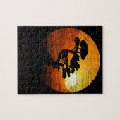 日本のサンセットアート自然日本盆栽 ジグソーパズル (横)