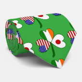 日本のシャムロック国旗 ネクタイ (ロール)