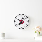 日本のシルエット ラウンド壁時計 (ホーム)