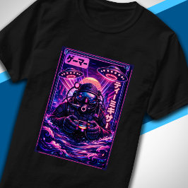 日本のシンセウェーブSF UFO スキューバダイバー クールゲーマー Tシャツ