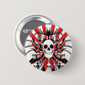 日本のスカル 缶バッジ (正面&裏面)