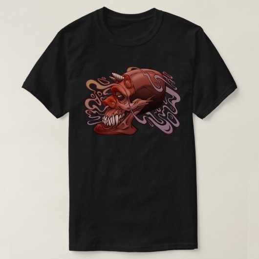 日本のスカル Tシャツ (デザイン正面)