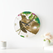 日本のスケッチのジェイオンアグレープつる植物 ラージ壁時計 (ホーム)