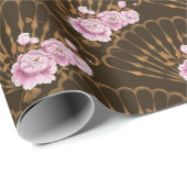 日本のスタイルおもしろいとバラ ラッピングペーパー (ロールコーナー)