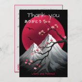 日本のスタイルカスタマイズ可能サンキューカード シーズンカード (正面/裏面)