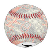 日本のスタイルパターンイラストレーション。 野球ボール (裏面)