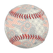 日本のスタイルパターンイラストレーション。 野球ボール (正面)