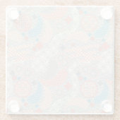 日本のスタイルパターン。イラストレーション。 ガラスコースター (裏面)