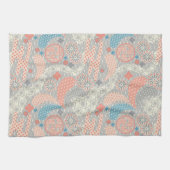 日本のスタイルパターン。イラストレーション。 キッチンタオル (横)