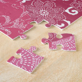 日本のスタイルパッチワークパターンデザイン ジグソーパズル (側面)