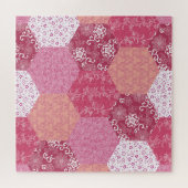 日本のスタイルパッチワークパターンデザイン ジグソーパズル (横)