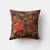 日本のスタイルヴィンテージのシームレスパターン クッション (裏面)