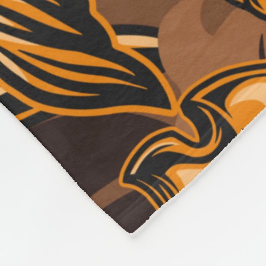 日本のスタイルヴィンテージのシームレスパターン フリースブランケット (角)