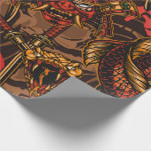 日本のスタイルヴィンテージのシームレスパターン ラッピングペーパー (角)