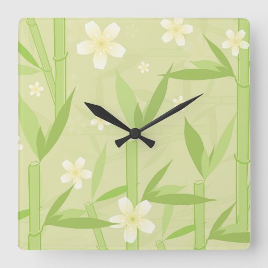 日本のスタイル壁時計 スクエア壁時計 (正面)