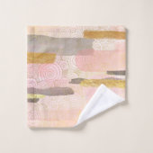 日本のスタイル抽象芸術の波エレガントのアートワーク| バスタオルセット (ウォッシュタオル)