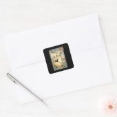 日本のスタイル猫 スクエアシール (封筒)