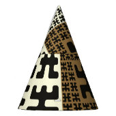 日本のスタイル、黒い金ゴールドのシームレスなパターン。 パーティーハット (左)