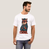 日本のストリートウェアのキツネ - COOL アーバン アニメ Tシャツ (正面フル)