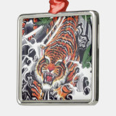 日本のタイガー&メープルデザイン メタルオーナメント (左)