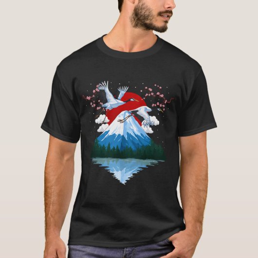 日本のタンチョウ Tシャツ (正面)