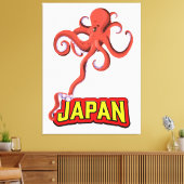 日本のダイオウイカのキャラクター キャンバスプリント (インサイチュ (リビング))