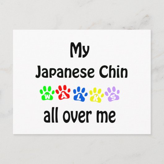 日本のチンウォークスデザイン ポストカード (正面)