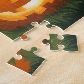 日本のチンドッグズカボチャハロウィンおもしろい ジグソーパズル (側面)