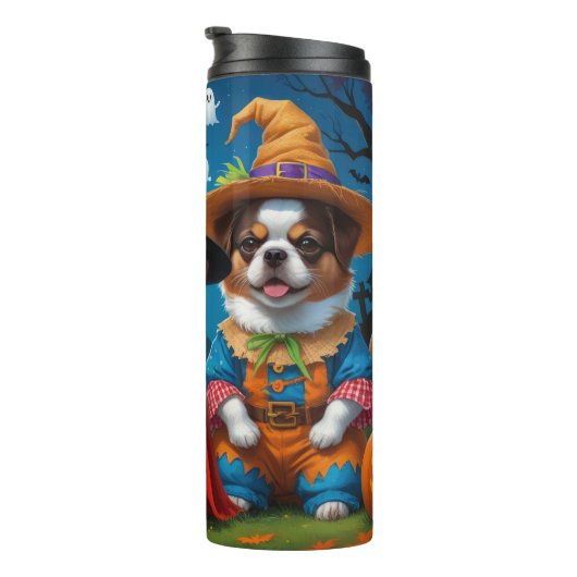 日本のチンドッグズカボチャハロウィンおもしろい タンブラー (回転右)