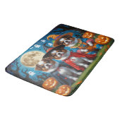 日本のチンドッグズカボチャハロウィンおもしろい バスマット (アングル)
