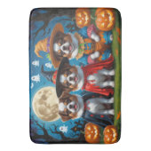 日本のチンドッグズカボチャハロウィンおもしろい バスマット (正面縦)