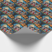 日本のチンドッグズカボチャハロウィンおもしろい ラッピングペーパー (角)