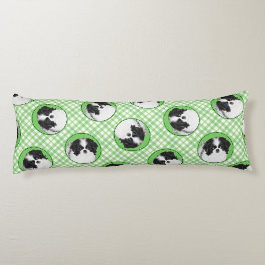 日本のチンパピーの絵を描オリジナルペットドッグアート ボディピロー (裏面)