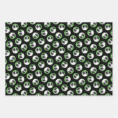 日本のチンパピーの絵を描オリジナルペットドッグアート ラッピングペーパーシート (正面3)