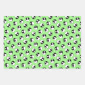 日本のチンパピーの絵を描オリジナルペットドッグアート ラッピングペーパーシート (正面)