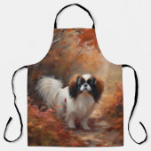 日本のチン紅葉秋インスパイア エプロン (正面)