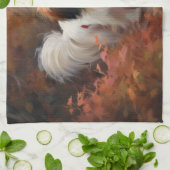 日本のチン紅葉秋インスパイア キッチンタオル (折り畳み)